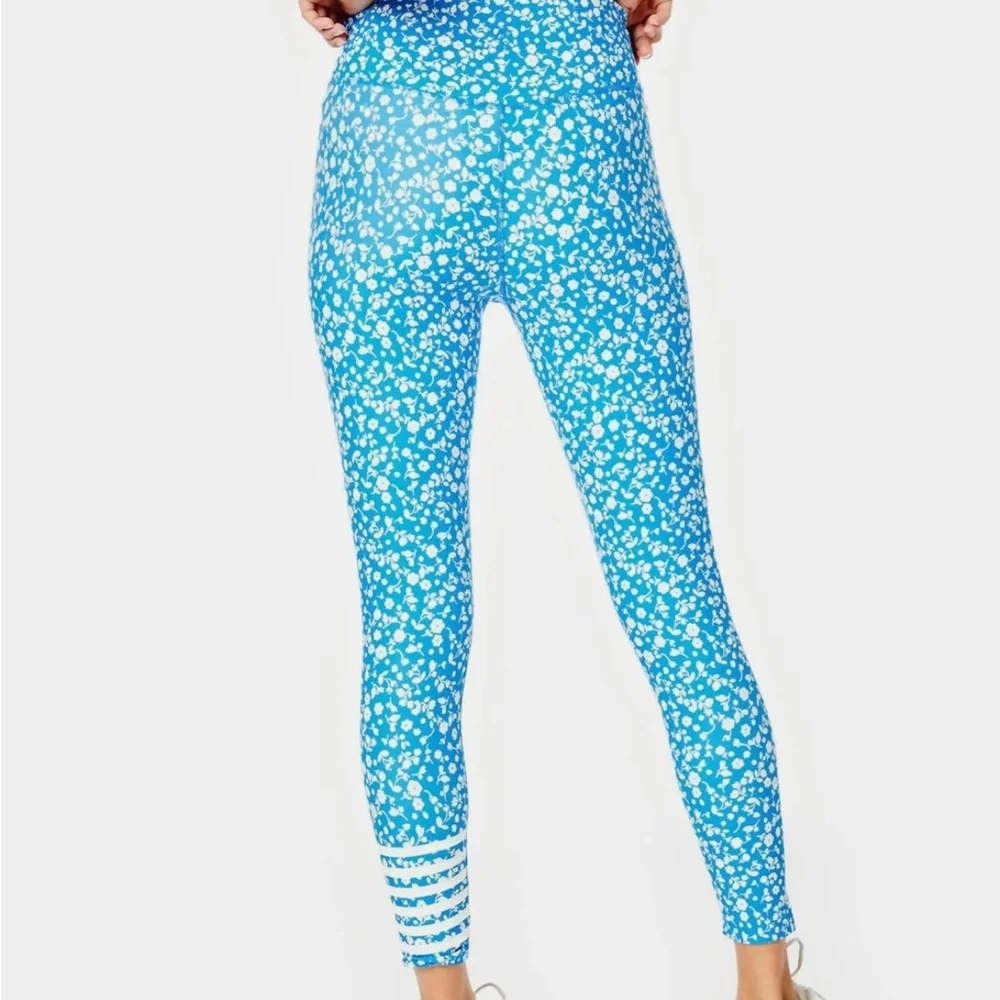 Addison Bay Blue and White Patterned Leggings - Picture 4 of 6
